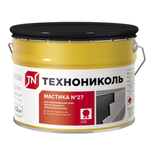 Мастика приклеивающая ТЕХНОНИКОЛЬ №27, ведро 12 кг