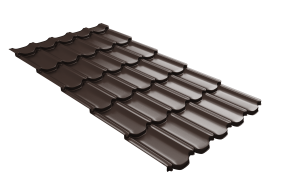 Металлочерепица Kvinta plus 3D Satin Matt ТХ 0,5 RAL 8017