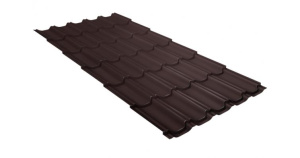 Металлочерепица Kvinta plus 0,5 Rooftop Matte RAL 8017 шоколад