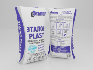 Штукатурка цементно-известковая Эталон Plast 25 кг