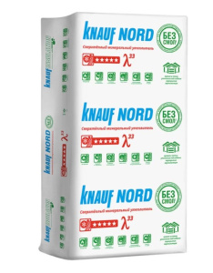 Утеплитель KNAUF NORD S33MR 50х600х1250 0,45м3 9м2 (12 плит)