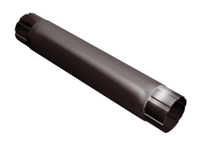 Труба круглая GRAND LINE 125/90 мм 1м RAL 8017