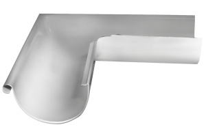 Угол желоба внешний GRAND LINE 90 гр. 125 мм RAL 9003