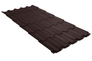 Металлочерепица Kvinta plus PurLite Мatt 0,5 RAL 8017 шоколад